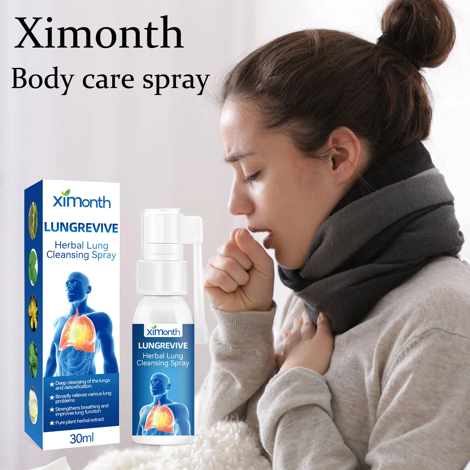 Ximonth Herbal Body Care Spray Lung Cleaning Strengthening Breathing Relief Discomfort Improve Lung Function Promote Health
Ximonth Herbal Body Care Spray Lung Cleaning Strengthening Breathing Relief Discomfort Improve Lung Function Promote Health