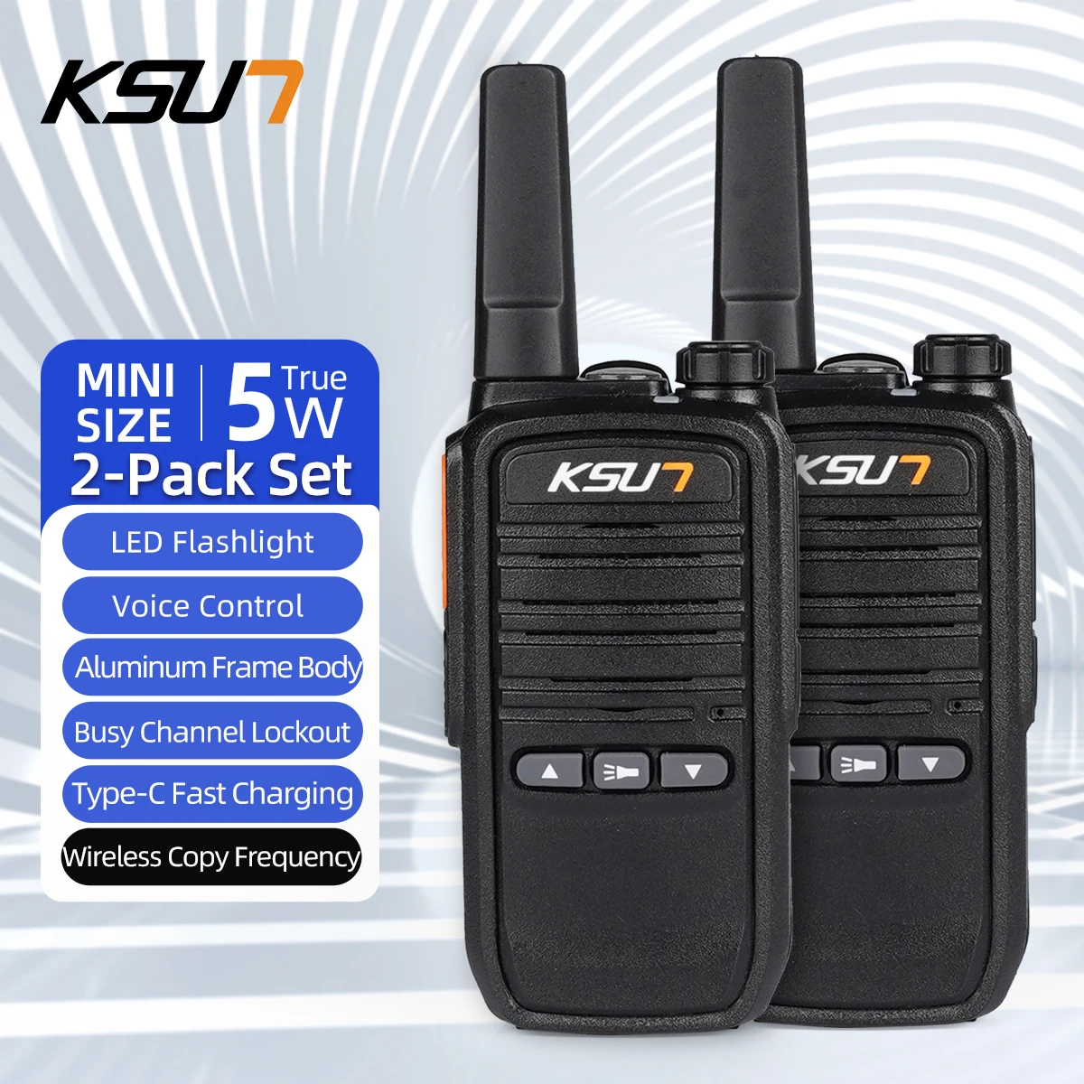 2PCS Mini Walkie Talkie One-click UHF Pairing Function Type-C Fast Charging Super Bright With LED Flashlight Radio
2PCS Mini Walkie Talkie One-click UHF Pairing Function Type-C Fast Charging Super Bright With LED Flashlight Radio