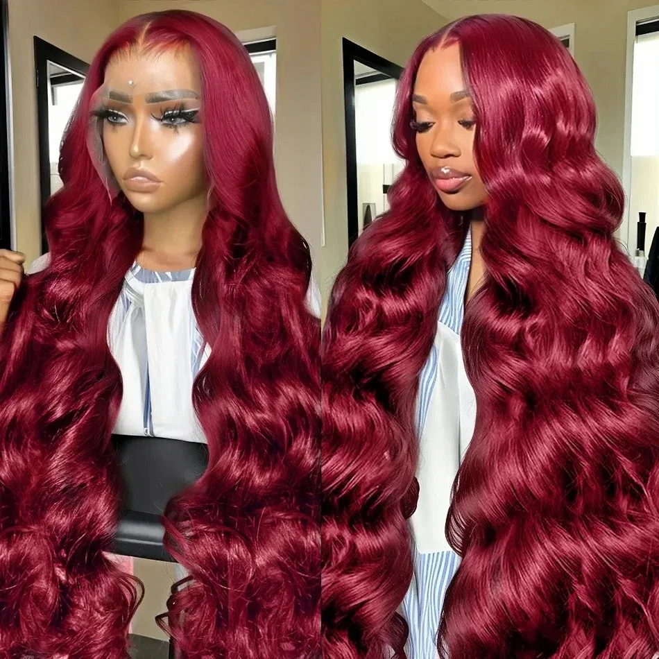 99j Burgundy 13x6 Hd Lace Frontal Human Hair Wig Body Wave 30 Inch 13x4 Lace Front Wig Human Hair Brazilian For Women 200density
99j Burgundy 13x6 Hd Lace Frontal Human Hair Wig Body Wave 30 Inch 13x4 Lace Front Wig Human Hair Brazilian For Women 200density