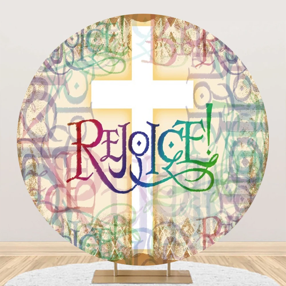Rejoice Backdrop Round Cover Christ Cross Decorations Banner Religious Pattern Elastic Circle Photo Backdrop Photography Props
Rejoice Backdrop Round Cover Christ Cross Decorations Banner Religious Pattern Elastic Circle Photo Backdrop Photography Props