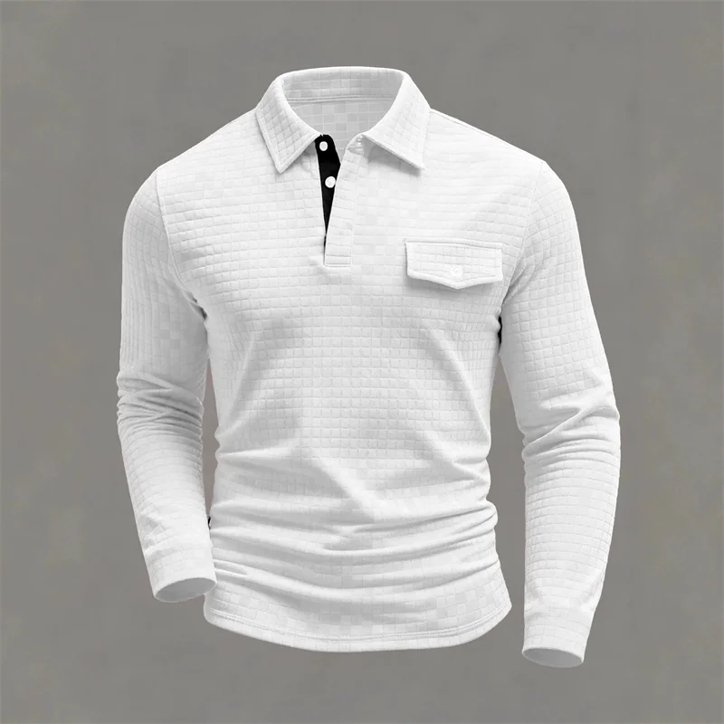 2026 New Men's Solid Color Long-Sleeve Polo Shirt with Button-Down Plaid Pattern and Henley Collar - Fast Shipping
2026 New Men's Solid Color Long-Sleeve Polo Shirt with Button-Down Plaid Pattern and Henley Collar - Fast Shipping
