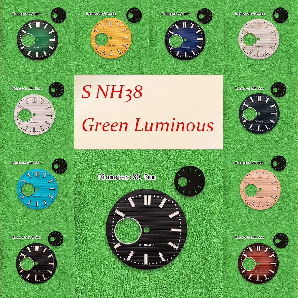 30.5mm S NH38 Dial N-autilu-s black Dial Green Luminous Suitable for NH38 Movement Watch Modification Accessories
30.5mm S NH38 Dial N-autilu-s black Dial Green Luminous Suitable for NH38 Movement Watch Modification Accessories