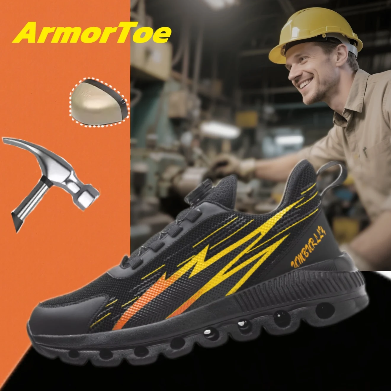ArmorToe Four Seasons Models Swivel Buckle Breathable Steel Toe Safety Shoes Comfortable Shock-absorbing Work Shoes #Armor2701
ArmorToe Four Seasons Models Swivel Buckle Breathable Steel Toe Safety Shoes Comfortable Shock-absorbing Work Shoes #Armor2701