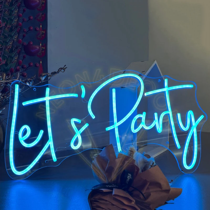 Custom Neon Sign Let's Party LED Neon Lights For House Party Decoration Engagement Party Birthday Party Home Wall Art Decor
Custom Neon Sign Let's Party LED Neon Lights For House Party Decoration Engagement Party Birthday Party Home Wall Art Decor