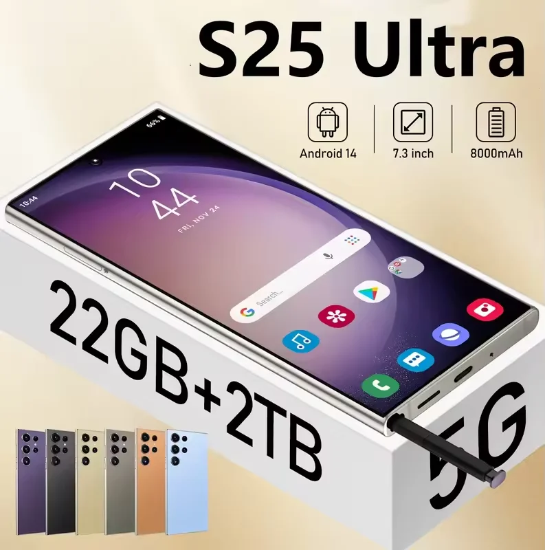2026 HOT S25 Ultra NEW 7.3HD Global Edition Original Smart Dual Card 7800mAh Battery Facial Recognition Function
2026 HOT S25 Ultra NEW 7.3HD Global Edition Original Smart Dual Card 7800mAh Battery Facial Recognition Function