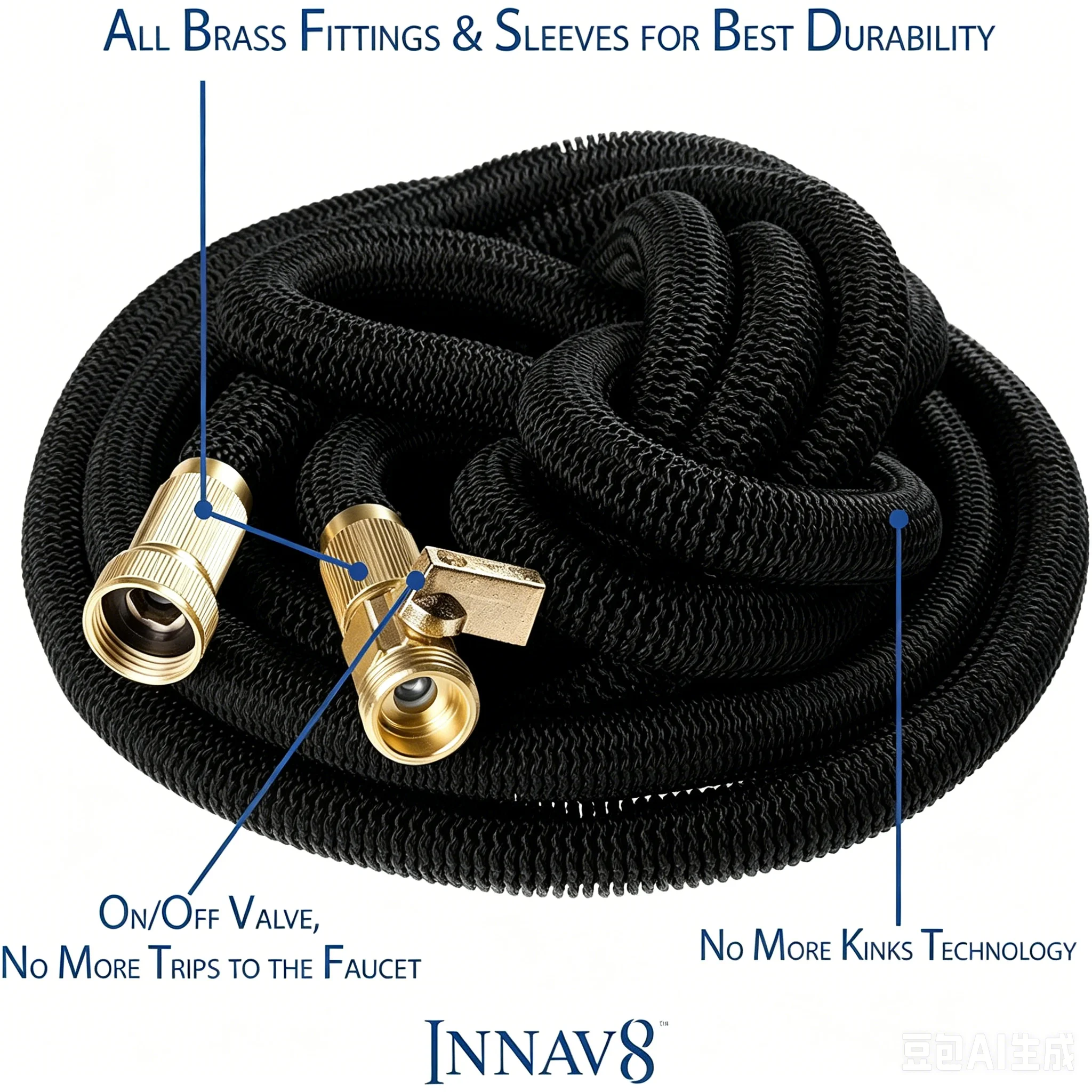 25 FOOT EXPANDABLE GARDEN HOSE, UPGRADED LEAKPROOF LIGHTWEIGHT NO-KINK
25 FOOT EXPANDABLE GARDEN HOSE, UPGRADED LEAKPROOF LIGHTWEIGHT NO-KINK