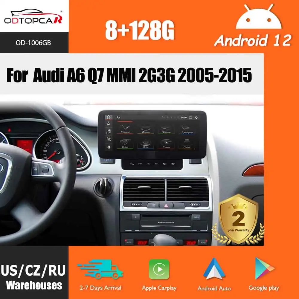 Odtopcar 10.25" Touch Screen Car Stereo For Audi A6 Q7 MMI 2G3G 2005-2015 GPS Navi 8+128 Android 11 Carplay Auto Google Youtube
Odtopcar 10.25" Touch Screen Car Stereo For Audi A6 Q7 MMI 2G3G 2005-2015 GPS Navi 8+128 Android 11 Carplay Auto Google Youtube