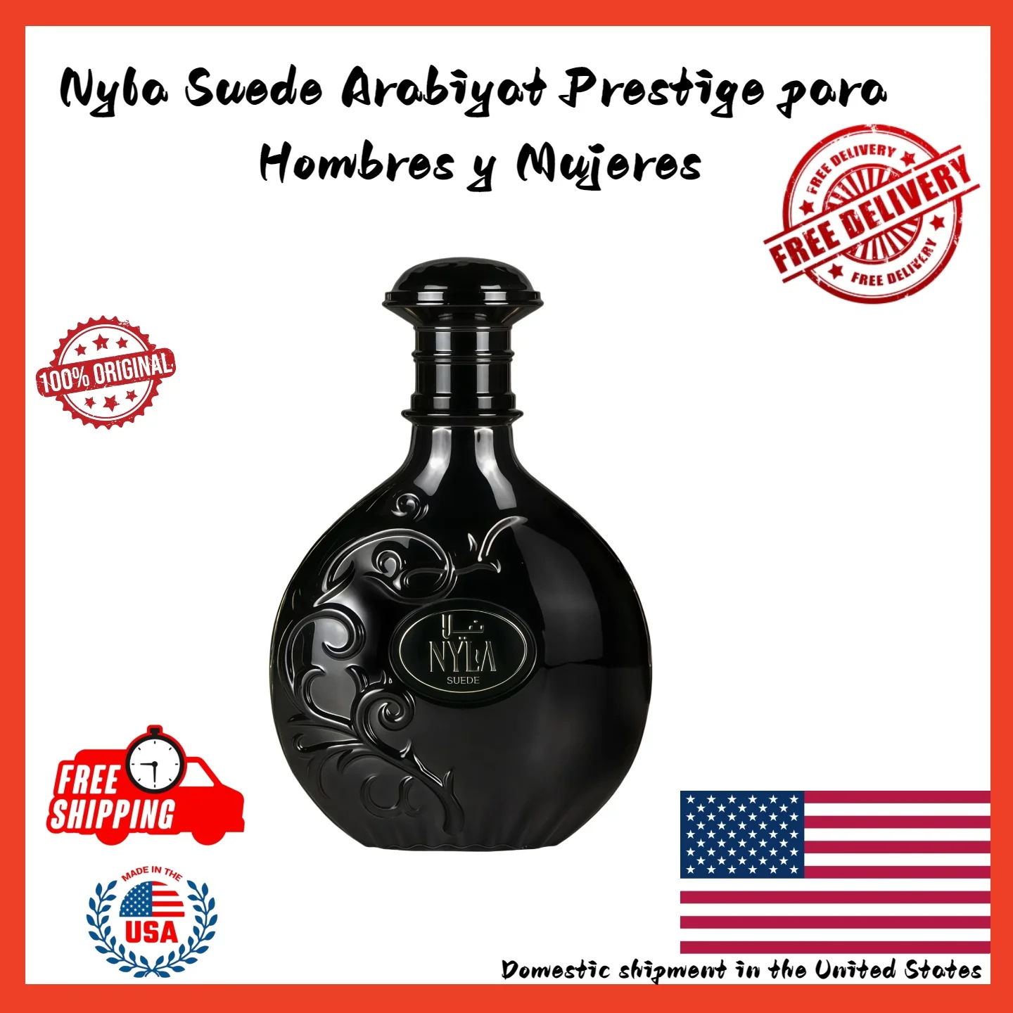 ARABIYAT PRESTIGE NYLA SUEDE EAU DE PARFUM SPRAY UNISEX 2.7 Oz 80 ML Long-lasting fragrance, a must-have birthday gift.
ARABIYAT PRESTIGE NYLA SUEDE EAU DE PARFUM SPRAY UNISEX 2.7 Oz 80 ML Long-lasting fragrance, a must-have birthday gift.