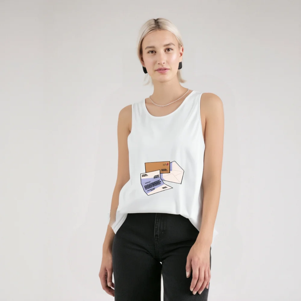 Sleeveless Summer Tank Top Trendy Casual Top With Letter- themed Cartoon Print Unique Daily Wear Comfortable Soft Clothing
Sleeveless Summer Tank Top Trendy Casual Top With Letter- themed Cartoon Print Unique Daily Wear Comfortable Soft Clothing