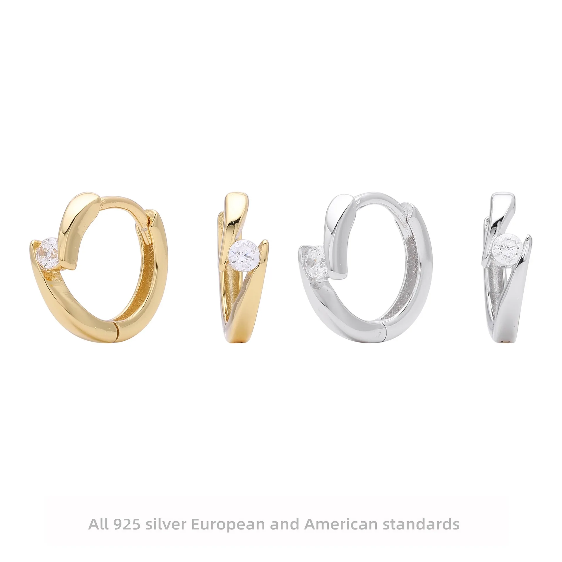 925 Sterling Silver Geometric Zircon Earrings Lightning Hoops for Women Minimalist Unique Jewelry Gift
925 Sterling Silver Geometric Zircon Earrings Lightning Hoops for Women Minimalist Unique Jewelry Gift