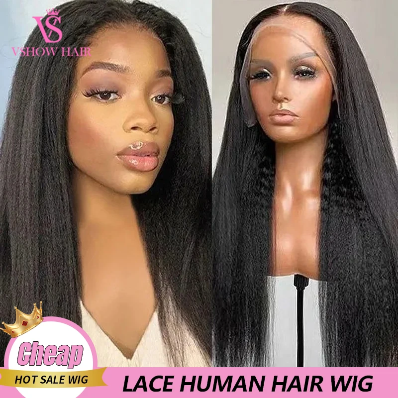 VSHOW Yaki Kinky Straight 13x4 13x6 Transparent HD Lace Frontal Wig Pre Plucked Natural Hairline Human Hair Wigs For Black Women
VSHOW Yaki Kinky Straight 13x4 13x6 Transparent HD Lace Frontal Wig Pre Plucked Natural Hairline Human Hair Wigs For Black Women