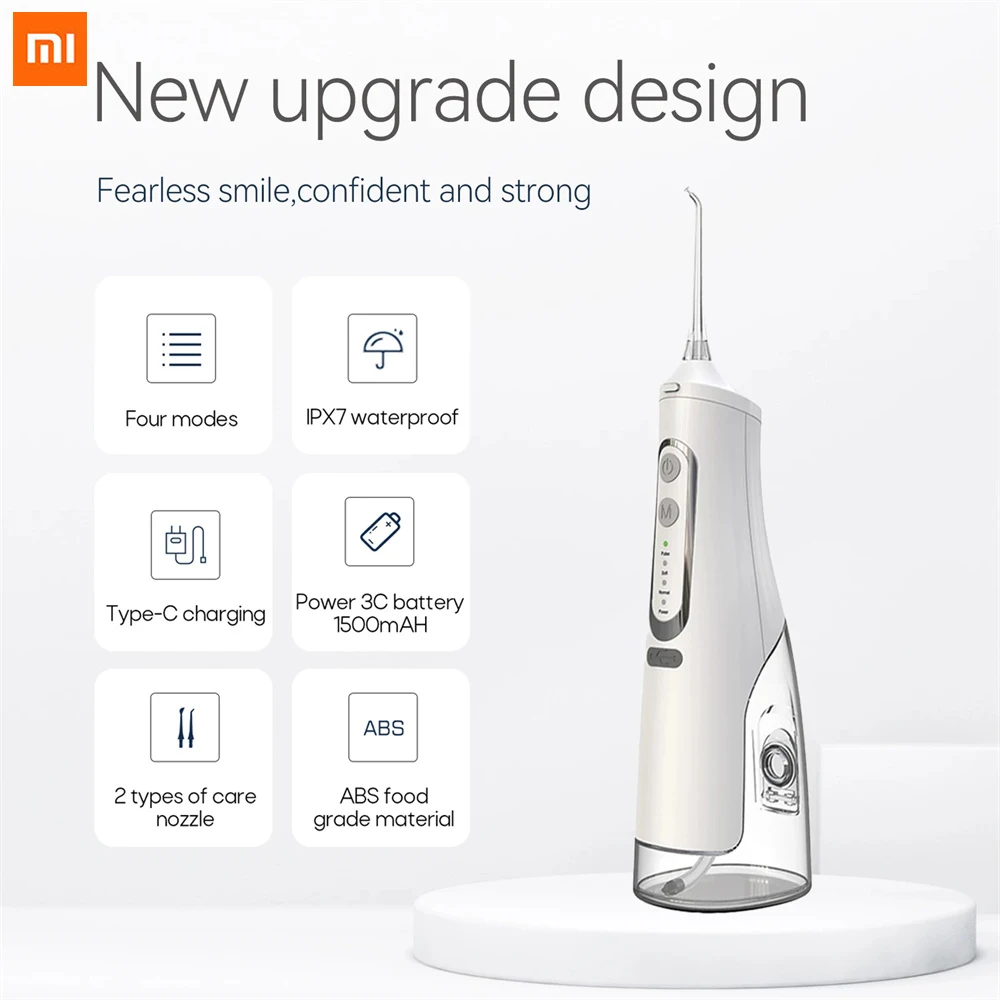Xiaomi Oral Irrigator USB Rechargeable Water Flosser Portable Dental Water Jet 310ML Water Tank Waterproof Teeth Cleaner Travel
Xiaomi Oral Irrigator USB Rechargeable Water Flosser Portable Dental Water Jet 310ML Water Tank Waterproof Teeth Cleaner Travel