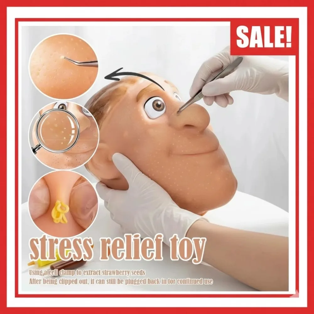Stress Relief Pimple Popping Toy for Adults Refillable Popping Relief Simulator Funny Stress Reliefs Pimple Blackhead Extractor
Stress Relief Pimple Popping Toy for Adults Refillable Popping Relief Simulator Funny Stress Reliefs Pimple Blackhead Extractor