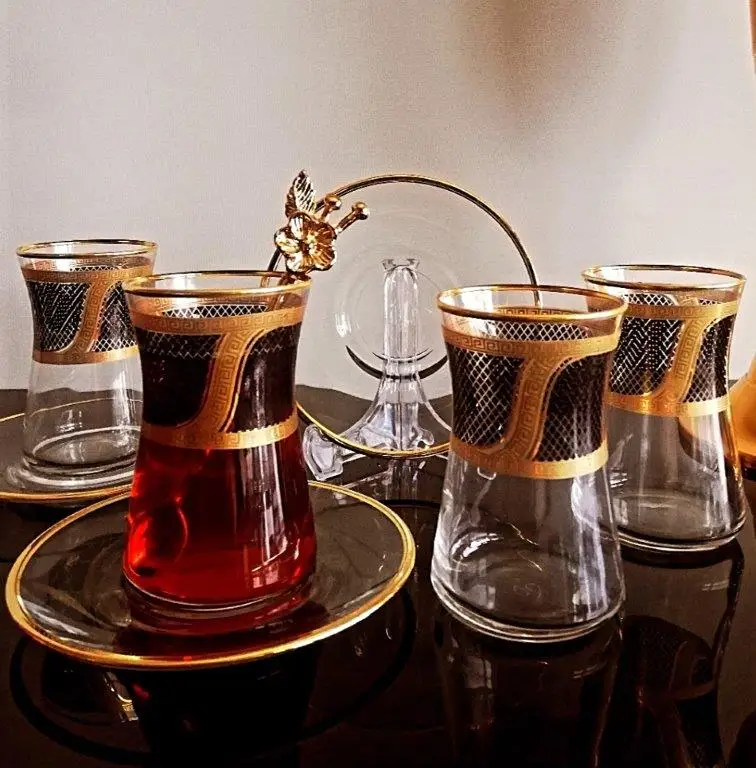 Decor Tea Cup and Saucer set (set of 6),Total 12 pcs, Quality glass, handmade, Capacity 160 cc. 5 1/4 ounces Diameter 58 mm
Decor Tea Cup and Saucer set (set of 6),Total 12 pcs, Quality glass, handmade, Capacity 160 cc. 5 1/4 ounces Diameter 58 mm