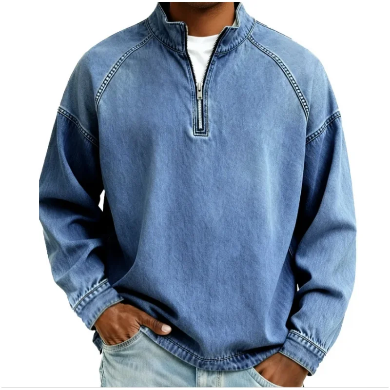 Henley Shirts for Men Quarter Zip Pullover Vintage Distressed Stand Collar Polo Denim Sweat Long Sleeve Sweatshirts Mock Neck
Henley Shirts for Men Quarter Zip Pullover Vintage Distressed Stand Collar Polo Denim Sweat Long Sleeve Sweatshirts Mock Neck