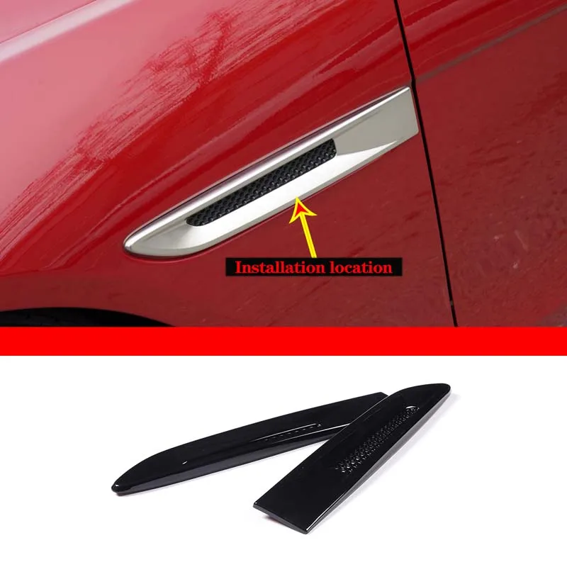 For Jaguar 2016-2020 ABS Fender Side Air Vent Outlet Cover Trim Decorative Sticker Glossy Black Car Modification Accessories
For Jaguar 2016-2020 ABS Fender Side Air Vent Outlet Cover Trim Decorative Sticker Glossy Black Car Modification Accessories