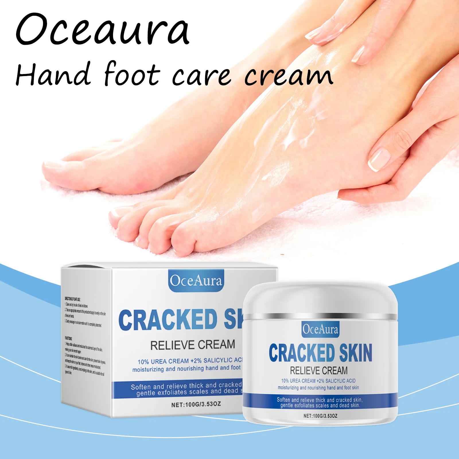 Oceaura Hand Foot Care Cream Repair Cracked Skin Reduce Dryness Improve Smoothness Relief Discomfort Skin Cream for Hand Heel
Oceaura Hand Foot Care Cream Repair Cracked Skin Reduce Dryness Improve Smoothness Relief Discomfort Skin Cream for Hand Heel
