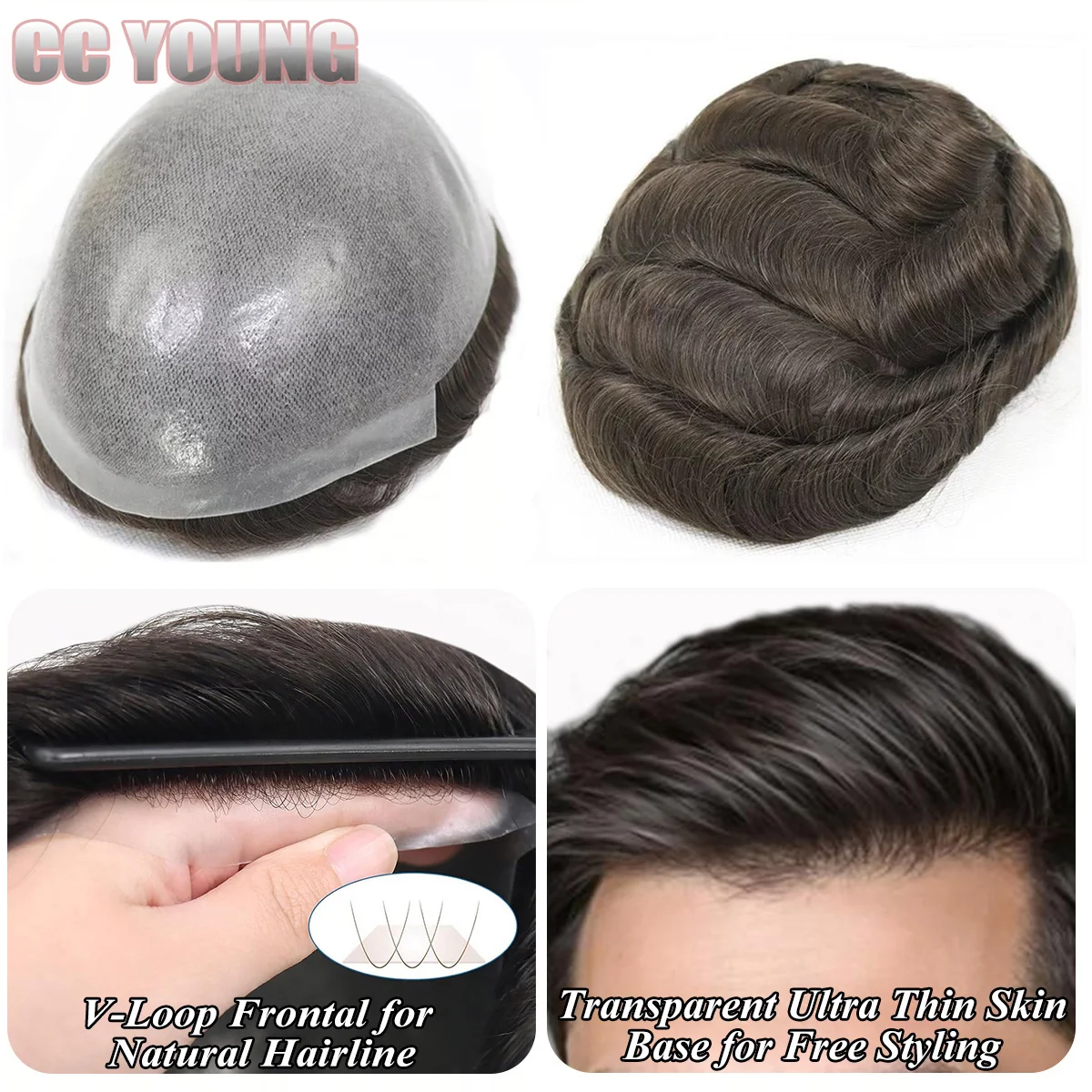 Poly Skin Toupee For Men Ultra Thin Full PU base Men's Toupee Single Knots Hair Replacement Hair prosthesis for Men Hair Loss
Poly Skin Toupee For Men Ultra Thin Full PU base Men's Toupee Single Knots Hair Replacement Hair prosthesis for Men Hair Loss