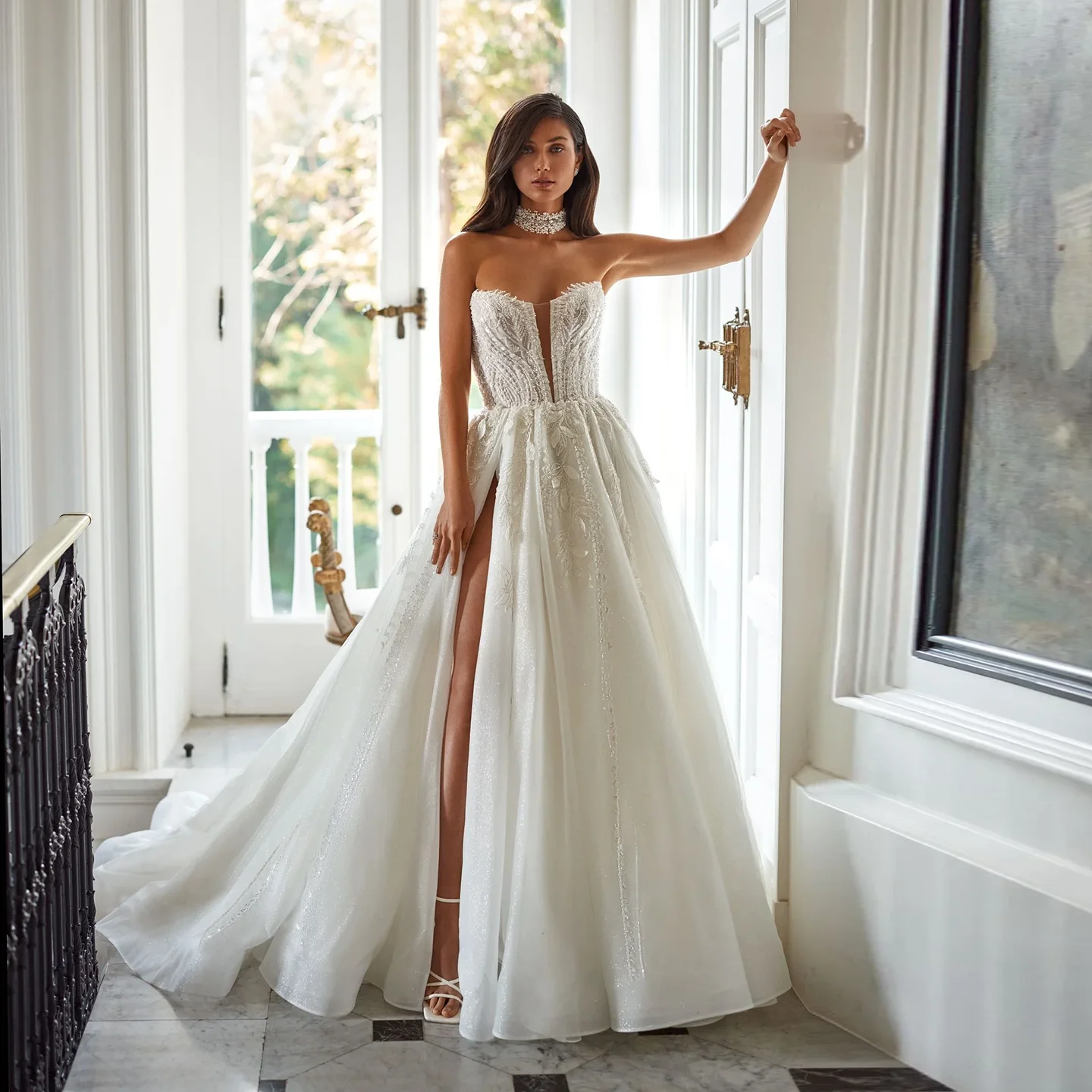 Sharon Said 2026 Modern Sweetheart A-Line Tulle Wedding Dress Luxury With High Slit Corset Princess Bride Gowns SW495 Customized
Sharon Said 2026 Modern Sweetheart A-Line Tulle Wedding Dress Luxury With High Slit Corset Princess Bride Gowns SW495 Customized