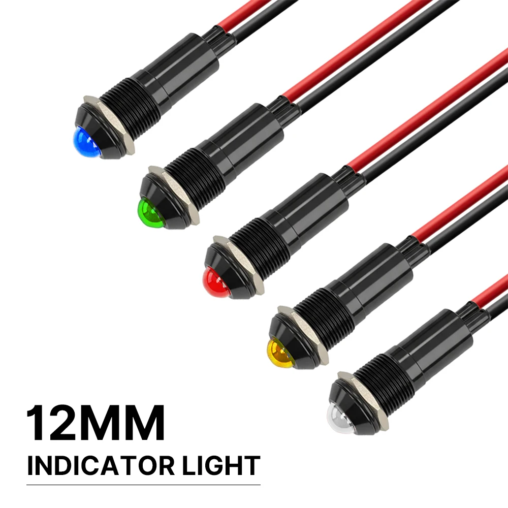 FILN 5/25PCS 12mm IP67 Waterproof Signal Lamp LED Black Metal Indicator Lights 12V-24V Dashboard Signal Lamp For Car Marine Boat
FILN 5/25PCS 12mm IP67 Waterproof Signal Lamp LED Black Metal Indicator Lights 12V-24V Dashboard Signal Lamp For Car Marine Boat