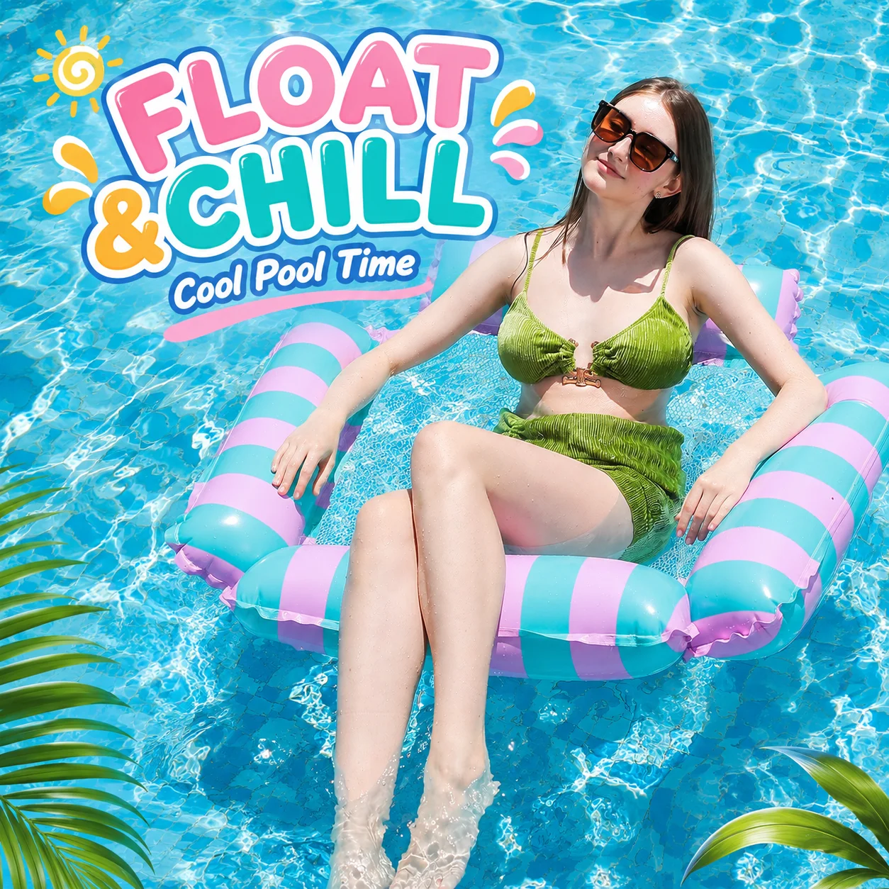 1PC Inflatable Pool Floats Chair with Cooling Mesh. Seat 4-Tube Water Hammock, Adult Swimming Lounger for Pool Beach Summer
1PC Inflatable Pool Floats Chair with Cooling Mesh. Seat 4-Tube Water Hammock, Adult Swimming Lounger for Pool Beach Summer