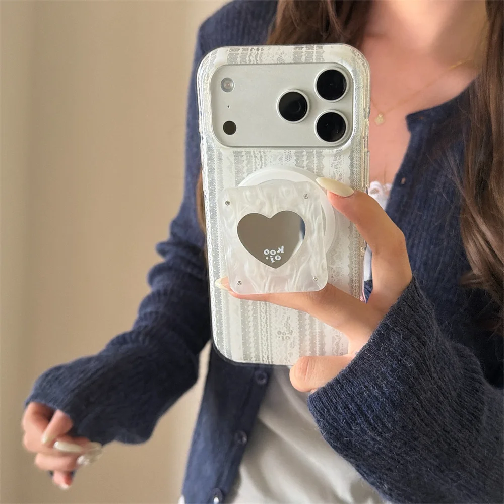 Ins Fashion Lace Glitter Magnetic Phone Case for iPhone 17 Pro 16 15 14 13 16 Pro Max Funda With Magsafe Love Mirror Stand Cover
Ins Fashion Lace Glitter Magnetic Phone Case for iPhone 17 Pro 16 15 14 13 16 Pro Max Funda With Magsafe Love Mirror Stand Cover