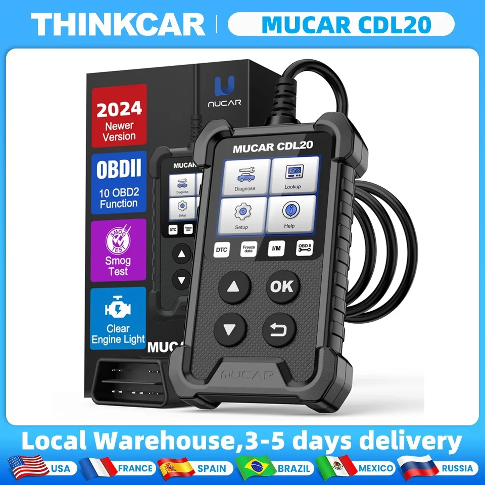 MUCAR CDL20 2024 OBD2 сканер полная система сканирования инструмент для проверки света двигателя диагностические инструменты тест на смог автомобильный считыватель кодов
MUCAR CDL20 2024 OBD2 сканер полная система сканирования инструмент для проверки света двигателя диагностические инструменты тест на смог автомобильный считыватель кодов