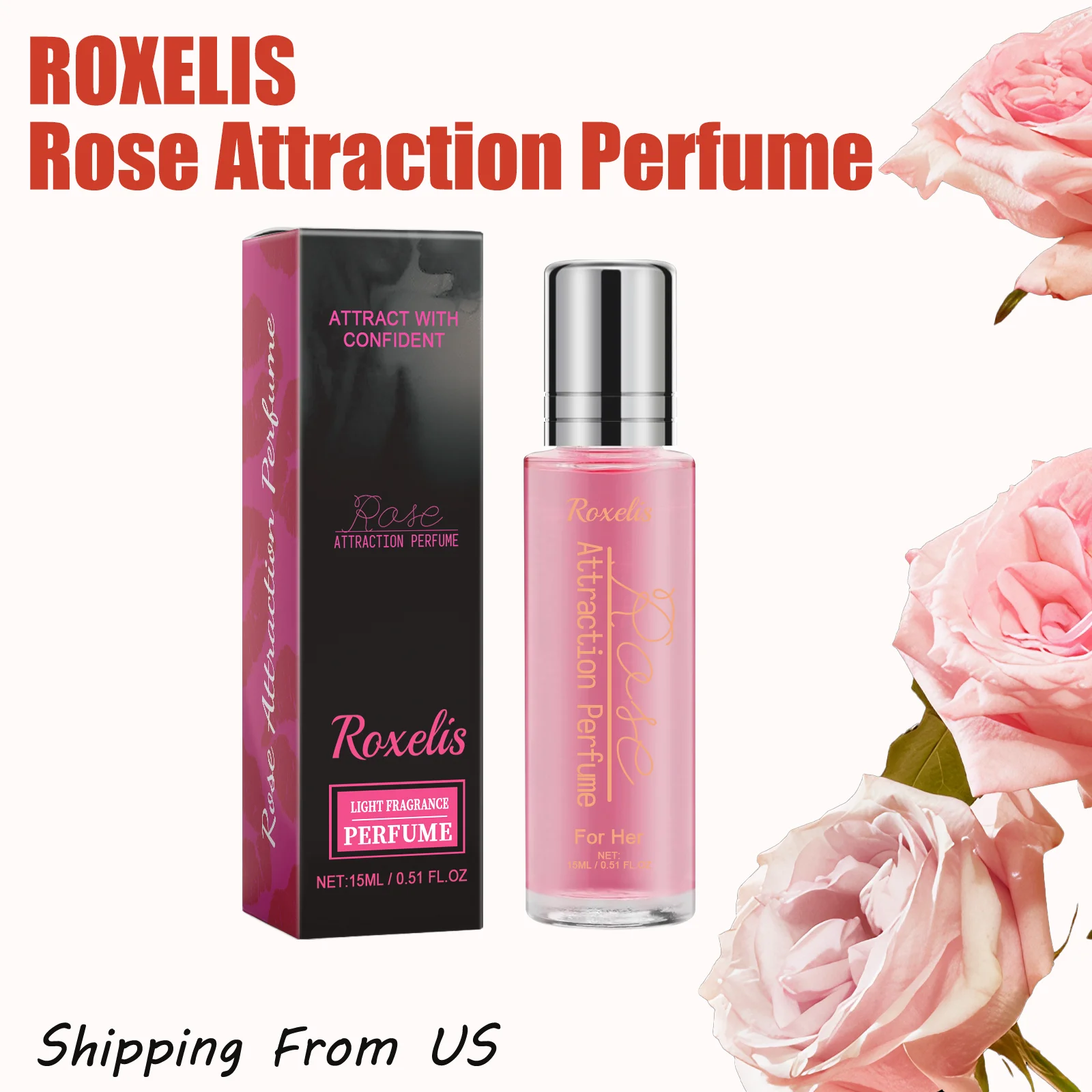 Roxelis 15mL Rose Attraction Perfume Natural Fresh Portable Long Lasting Charming Scent For Women Dating And Daily Use
Roxelis 15mL Rose Attraction Perfume Natural Fresh Portable Long Lasting Charming Scent For Women Dating And Daily Use