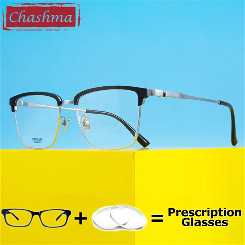Chashma Prescription Glasses Men Acetate Pure Titanium Eyebrow Eyeglasses Frames Multifocal Recipe Eyewear Reading Spectacles
Chashma Prescription Glasses Men Acetate Pure Titanium Eyebrow Eyeglasses Frames Multifocal Recipe Eyewear Reading Spectacles