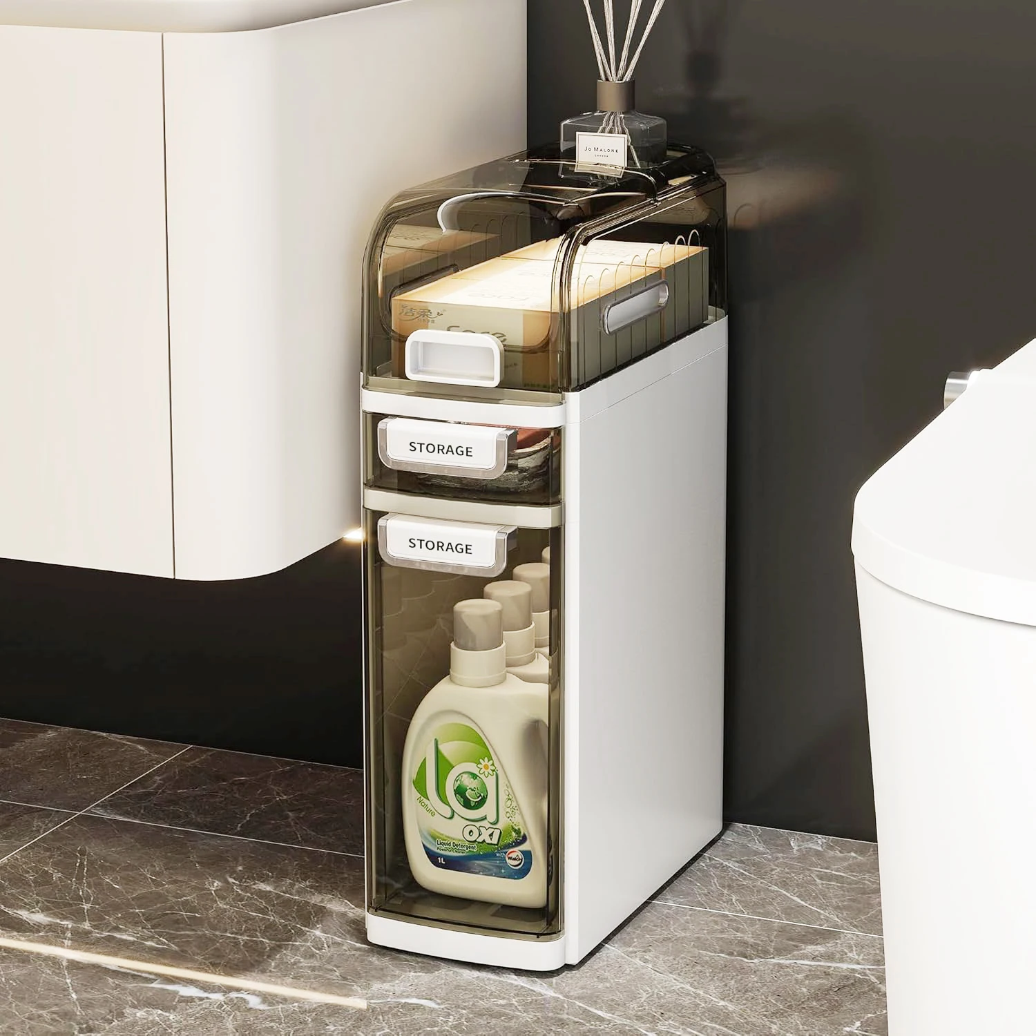 Slim Storage Cabinet for Bathroom & Bedroom Narrow Gap– Maximize Space, Space-Saving Storage Organizatio Box
Slim Storage Cabinet for Bathroom & Bedroom Narrow Gap– Maximize Space, Space-Saving Storage Organizatio Box