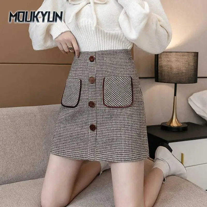 Striped Skirts Women Mini Slim A-line Korean Fashion Button Pocket Skirt
Striped Skirts Women Mini Slim A-line Korean Fashion Button Pocket Skirt