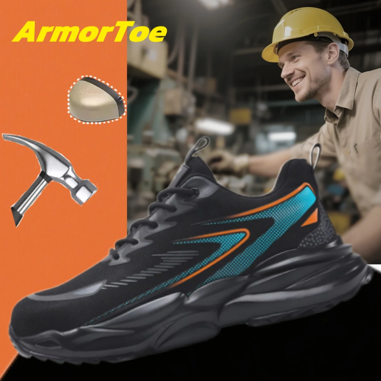 ArmorToe Four Seasons Section Steel Head Anti-smash Anti-stabbing Safety Shoes Wear-resistant Breathable Work Shoes #Armor2586
ArmorToe Four Seasons Section Steel Head Anti-smash Anti-stabbing Safety Shoes Wear-resistant Breathable Work Shoes #Armor2586