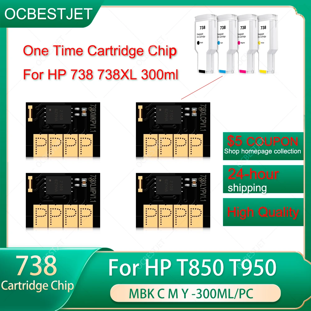 Для HP 738 738XL чип картриджа с чернилами HP738 XL чип 300 мл для принтера HP DesignJet T850 T950 новое обновление MBK C M Y одноразовый чип
Для HP 738 738XL чип картриджа с чернилами HP738 XL чип 300 мл для принтера HP DesignJet T850 T950 новое обновление MBK C M Y одноразовый чип