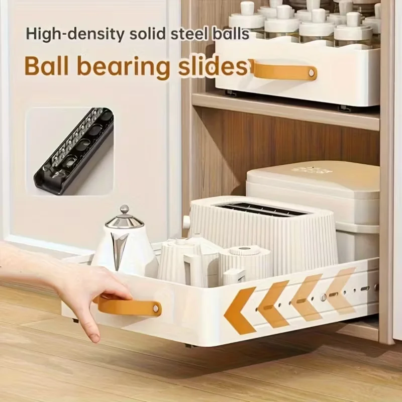 Adjustable Metal Storage Shelf with Slide Pull-Out Kitchen Organizer Cabinets Drawer Type Storage Rack Spice Box Organizer Shelf
Adjustable Metal Storage Shelf with Slide Pull-Out Kitchen Organizer Cabinets Drawer Type Storage Rack Spice Box Organizer Shelf