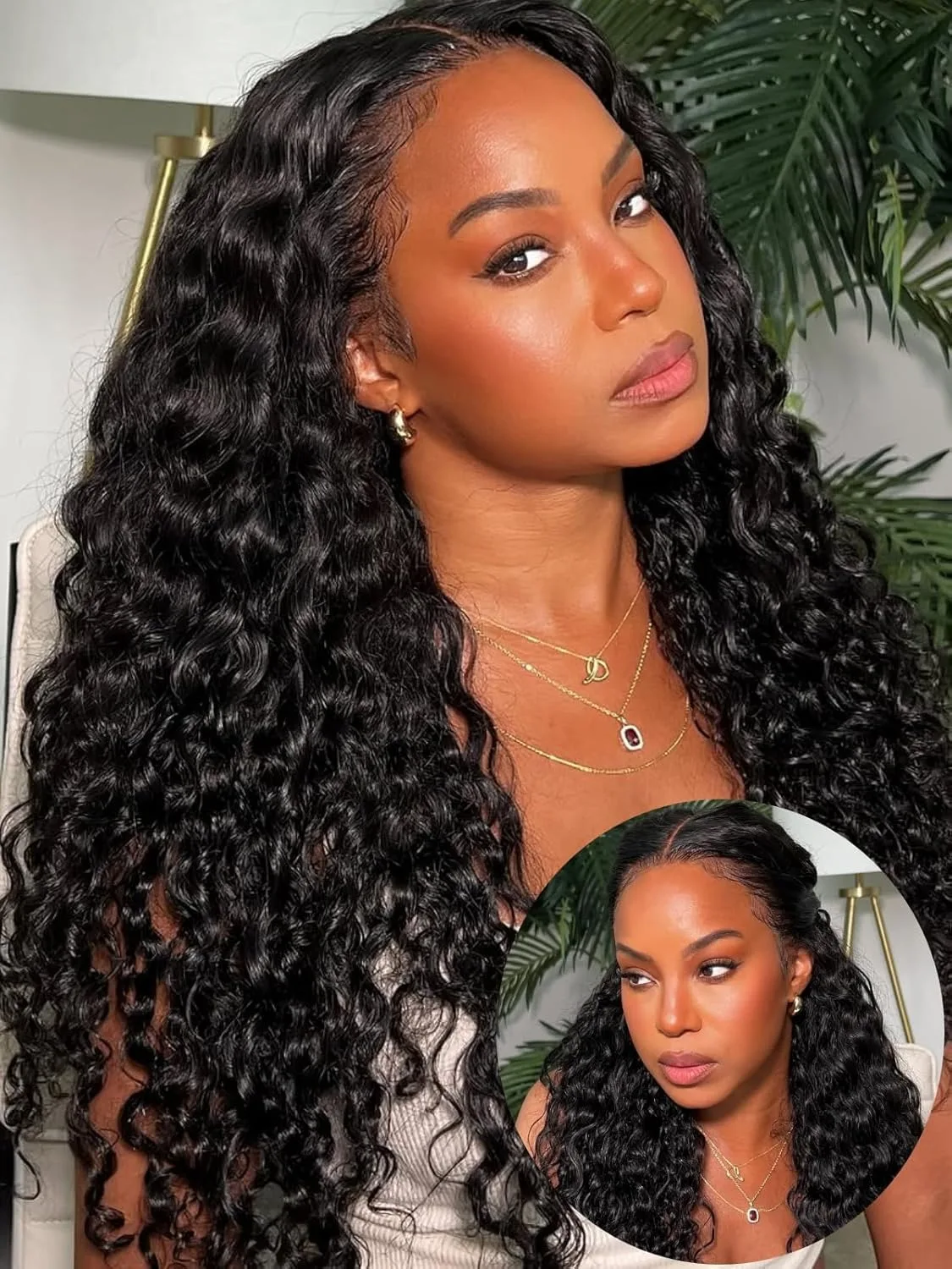 Curly Deep Wave Frontal Wigs 100% Human Hair 13X6 13X4 HD Transparent Lace Frontal Wig Brazilian Human Hair Wig For Black Women
Curly Deep Wave Frontal Wigs 100% Human Hair 13X6 13X4 HD Transparent Lace Frontal Wig Brazilian Human Hair Wig For Black Women