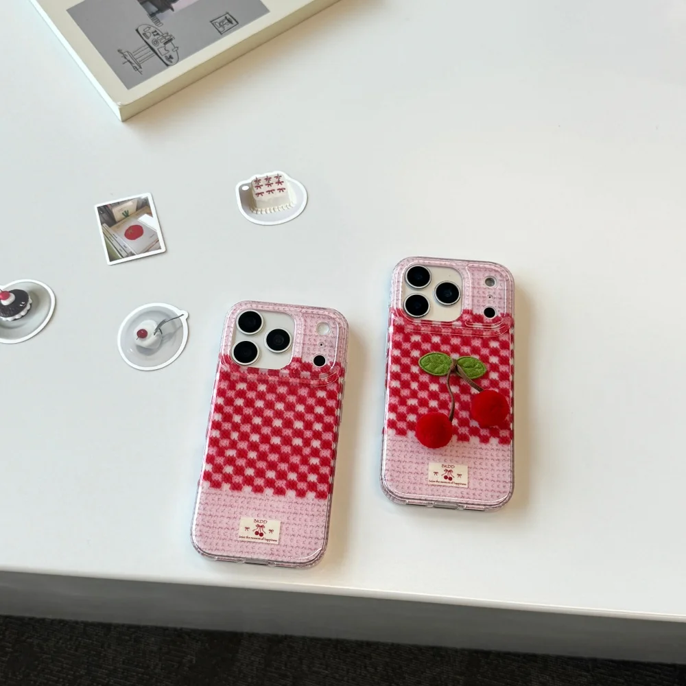 Fashion cute woven plaid 3D cherry phone case for iPhone 17 16 ProMax14 15Pro fundas simple new shockproof cover protective case
Fashion cute woven plaid 3D cherry phone case for iPhone 17 16 ProMax14 15Pro fundas simple new shockproof cover protective case