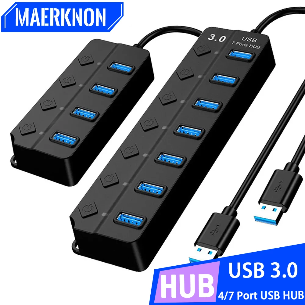 USB 3.0 HUB 4/7 Port Multi USB Splitter Charger Power Adapter For Computer Laptop Accessories USB HUB 3.0 Multiple Expander Hub
USB 3.0 HUB 4/7 Port Multi USB Splitter Charger Power Adapter For Computer Laptop Accessories USB HUB 3.0 Multiple Expander Hub