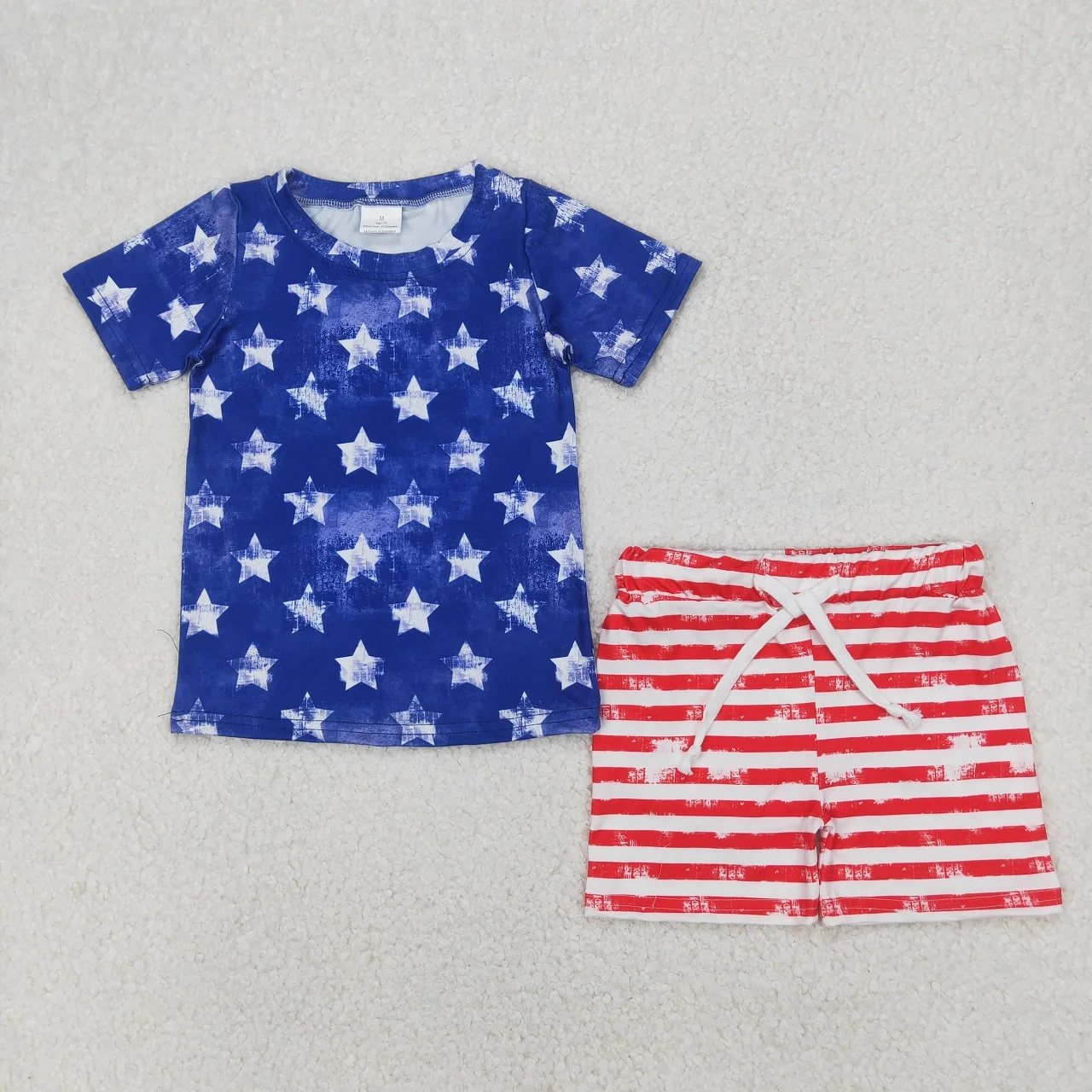 Wholesale Children Red Stripes Shorts Clothing Baby Boy July 4th Toddler Outfit Short Sleeves Stars Blue Shirt Tee Kids Set
Wholesale Children Red Stripes Shorts Clothing Baby Boy July 4th Toddler Outfit Short Sleeves Stars Blue Shirt Tee Kids Set