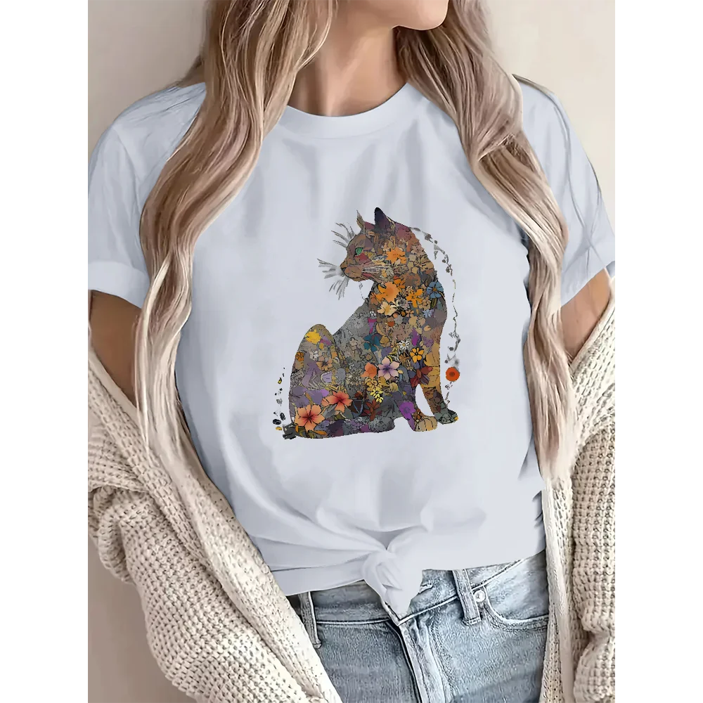 Flowers & Cats Printing Graphic Tees Women Cotton Short Sleeve T-Shirt Summer Street Tops Fashion Crewneck Loose Female Clothes
Flowers & Cats Printing Graphic Tees Women Cotton Short Sleeve T-Shirt Summer Street Tops Fashion Crewneck Loose Female Clothes