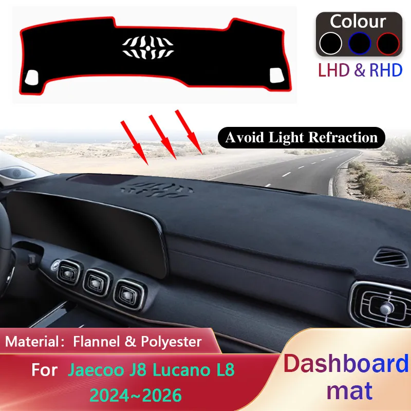 Dashboard Pad for Jaecoo J8 Lucano L8 2024~2026 2025 Anti-dirty Liner Anti-Slip Mat Sunshade Dashmat Cover Carpet Accessories
Dashboard Pad for Jaecoo J8 Lucano L8 2024~2026 2025 Anti-dirty Liner Anti-Slip Mat Sunshade Dashmat Cover Carpet Accessories