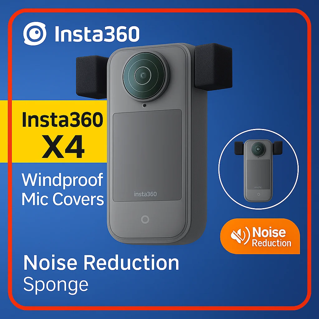 Wind Noise Reduction Cover for Insta360 X4 | Snap-On Mic Sponge for Clear Outdoor Audio | Recording Shield Accessory
Wind Noise Reduction Cover for Insta360 X4 | Snap-On Mic Sponge for Clear Outdoor Audio | Recording Shield Accessory