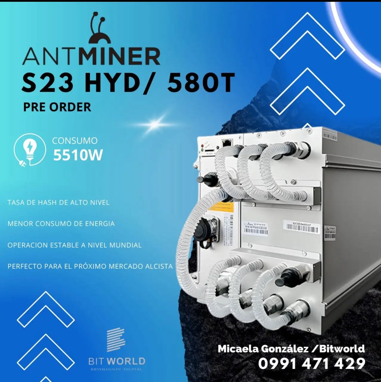 P. AUTHENTIC SALES BUY 2 GET 1 FREE Bitmain Antminer S23 Hyd 580T 9.5W SHA256 Algo BTC Mining
P. AUTHENTIC SALES BUY 2 GET 1 FREE Bitmain Antminer S23 Hyd 580T 9.5W SHA256 Algo BTC Mining