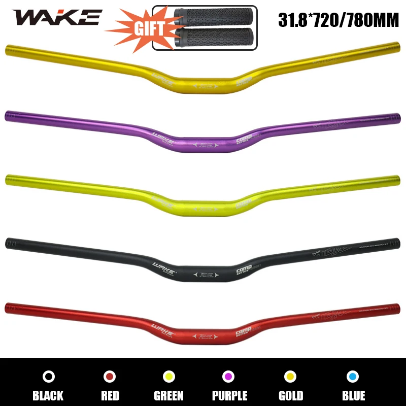 WAKE Bicycle Handlebar with Free Grips 31.8mm Aluminum Alloy Bicycle Handle 720mm 780mm Bicycle Handlebar suit for Mountain Bike
WAKE Bicycle Handlebar with Free Grips 31.8mm Aluminum Alloy Bicycle Handle 720mm 780mm Bicycle Handlebar suit for Mountain Bike
