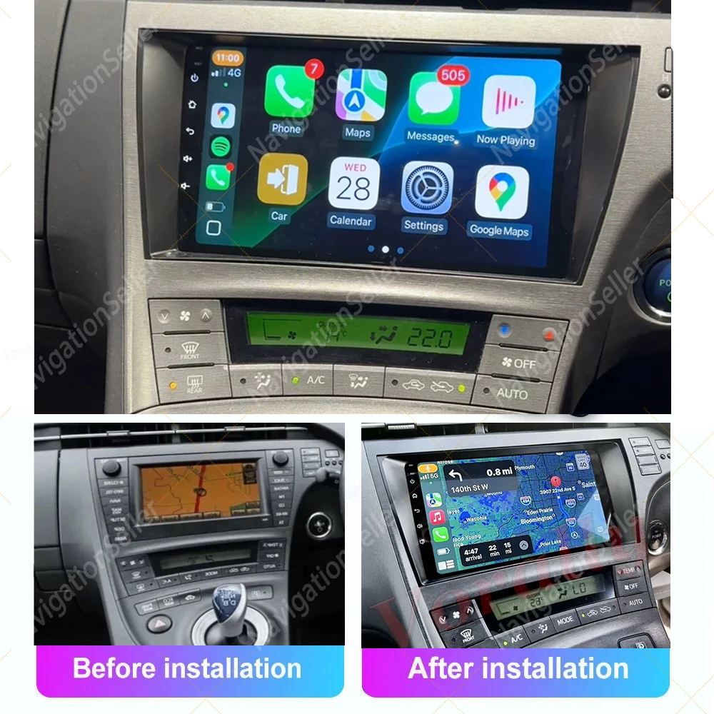 Android Head Unit For Toyota Prius 3 XW30 2009 - 2015 Carplay Autoradio Multimedia Navigation Gps Stereo Touch Screen Netflix BT
Android Head Unit For Toyota Prius 3 XW30 2009 - 2015 Carplay Autoradio Multimedia Navigation Gps Stereo Touch Screen Netflix BT