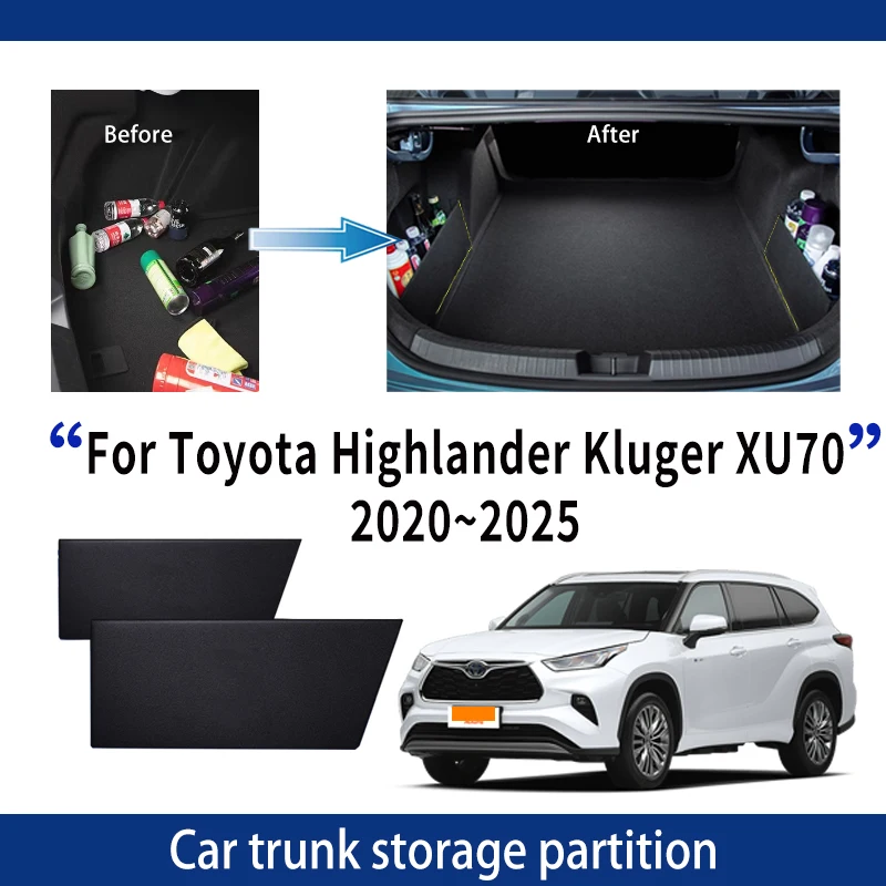 For Toyota Highlander Kluger XU70 2020~2025 MK4 Car Trunk Storage Partition Multi-function Storage Box Auto Interior Accessories
For Toyota Highlander Kluger XU70 2020~2025 MK4 Car Trunk Storage Partition Multi-function Storage Box Auto Interior Accessories