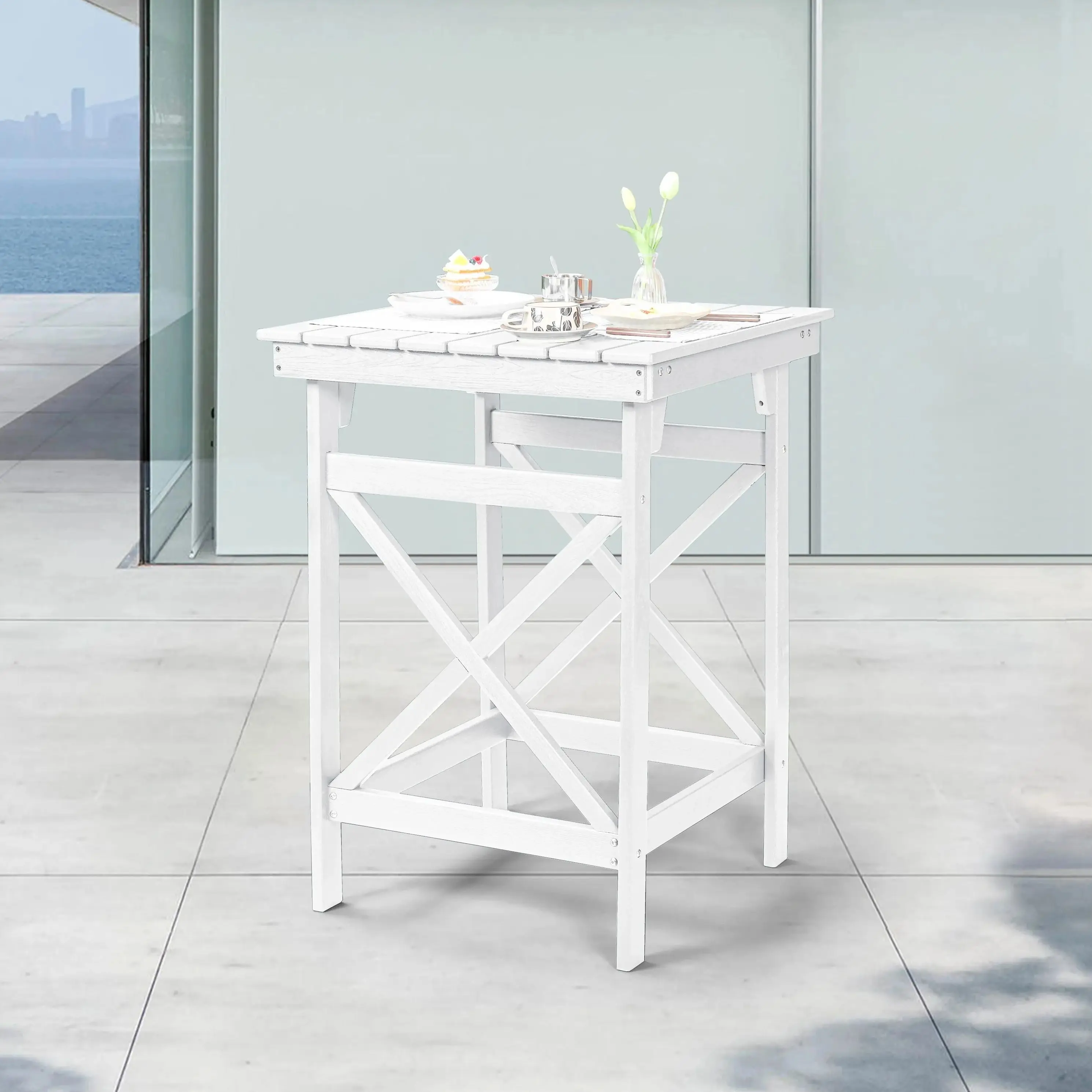 Квадратный барный стол SeeHill Pearl 41 дюйм из HDPE, высокий уличный стол для паба в стиле Адирондак для сада, балкона, зоны у бассейна
Квадратный барный стол SeeHill Pearl 41 дюйм из HDPE, высокий уличный стол для паба в стиле Адирондак для сада, балкона, зоны у бассейна