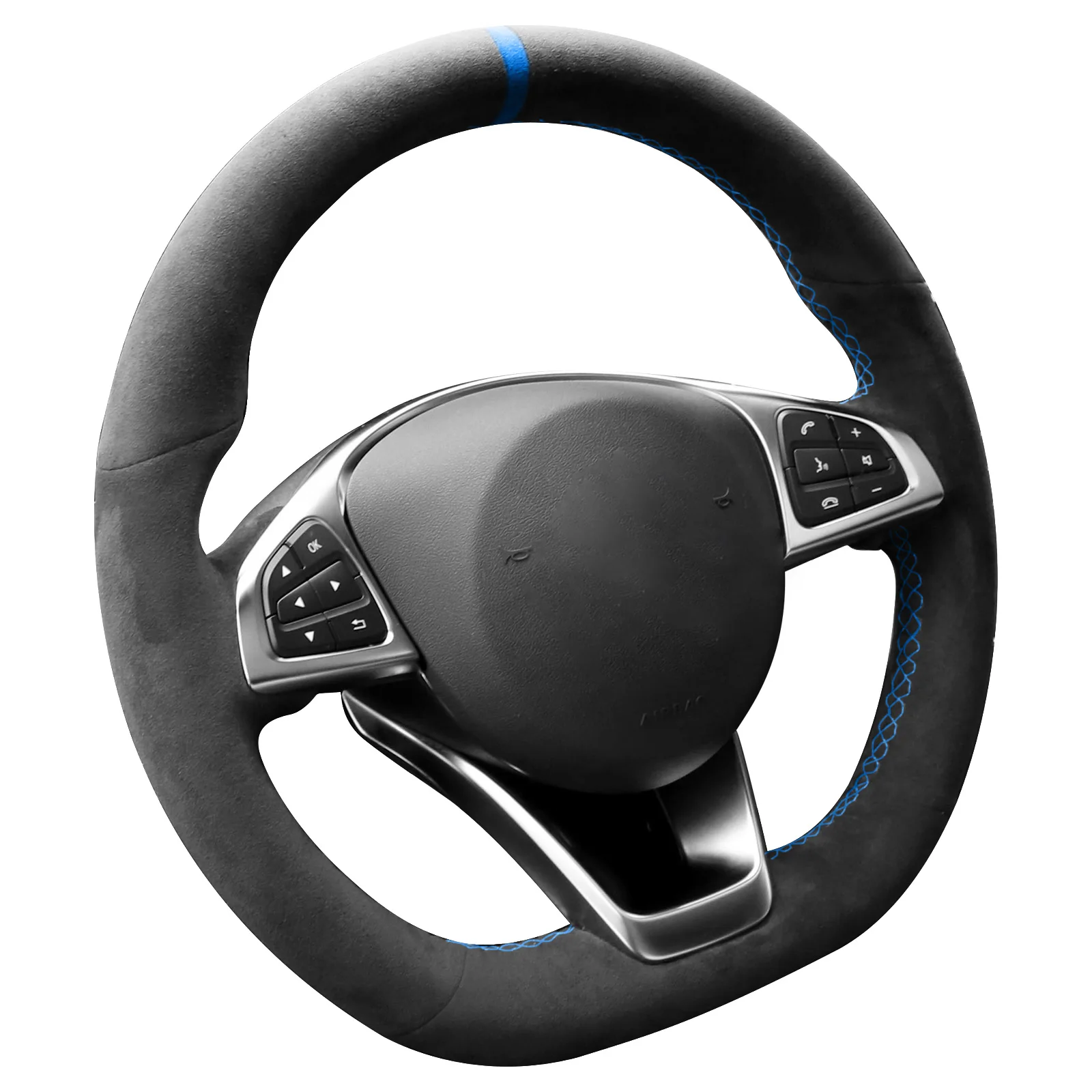 Hand Stitch Steering Wheel Cover for Alcantara Material for Mercedes Benz A200 A250 B250 B260 C200 (Blue Stripe)
Hand Stitch Steering Wheel Cover for Alcantara Material for Mercedes Benz A200 A250 B250 B260 C200 (Blue Stripe)