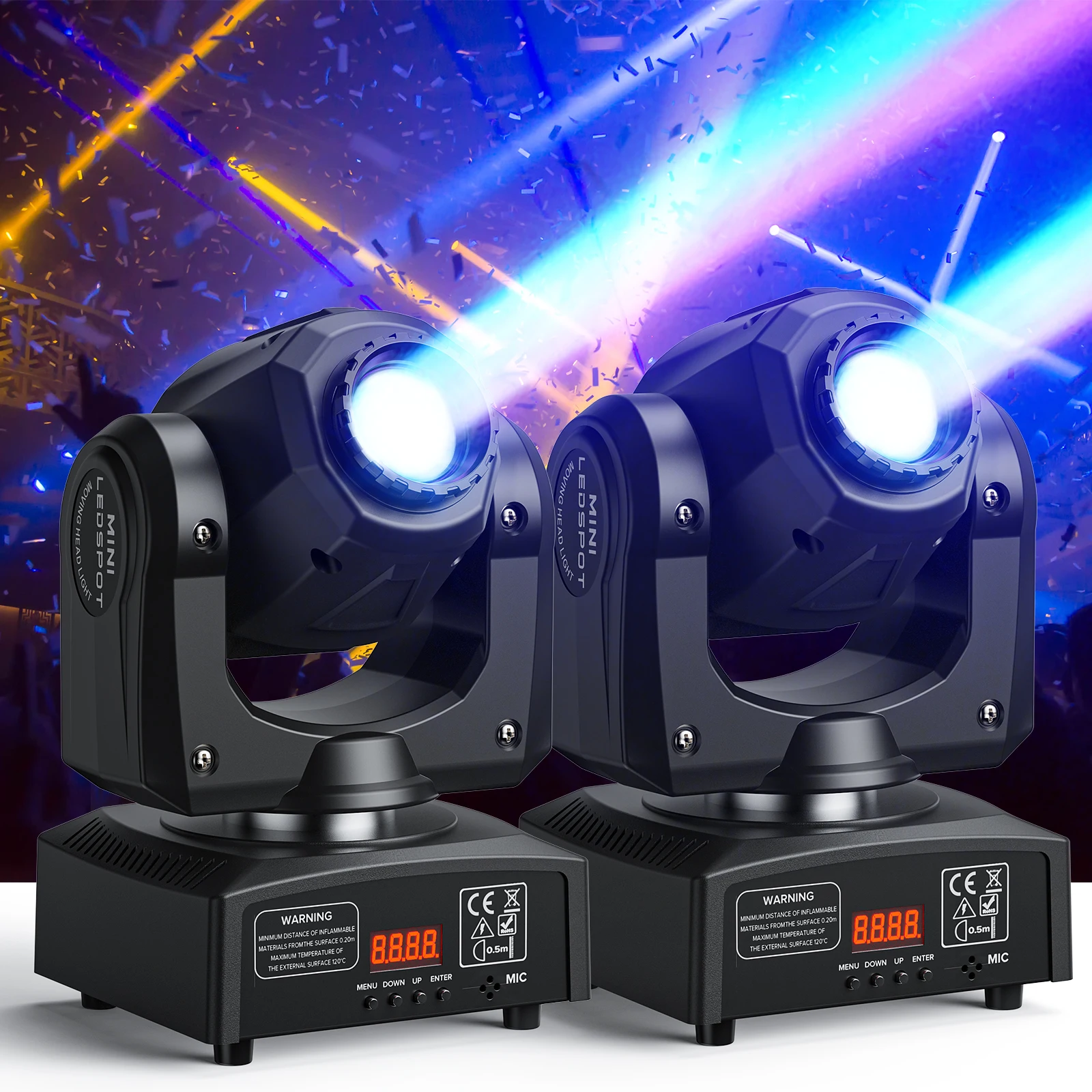 Fieryzeal 2PCS 30W Moving Head Light RGBW LED Black Spotlight 7Gobos Stage Light DMX Effect for DJ Disco Party Show Wedding
Fieryzeal 2PCS 30W Moving Head Light RGBW LED Black Spotlight 7Gobos Stage Light DMX Effect for DJ Disco Party Show Wedding