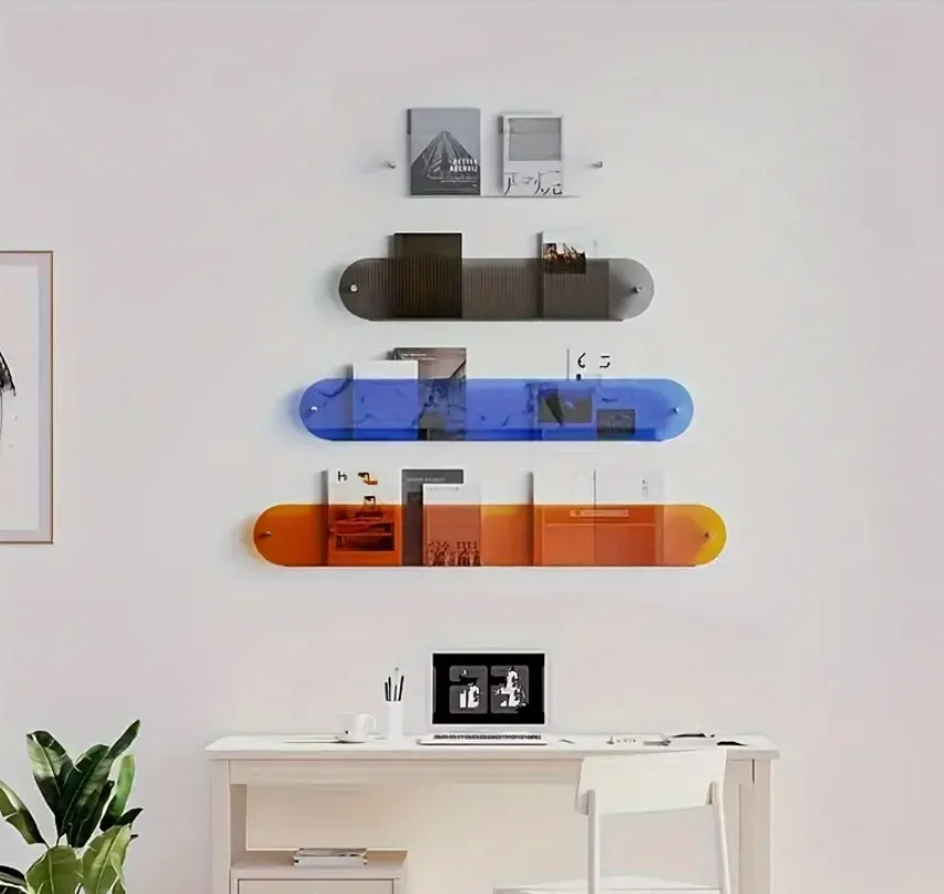 Acrylic Colorful Hanging Shelf Holder Wall Mount Bookshelf Bookstore Display Rack Office Accessories
Acrylic Colorful Hanging Shelf Holder Wall Mount Bookshelf Bookstore Display Rack Office Accessories