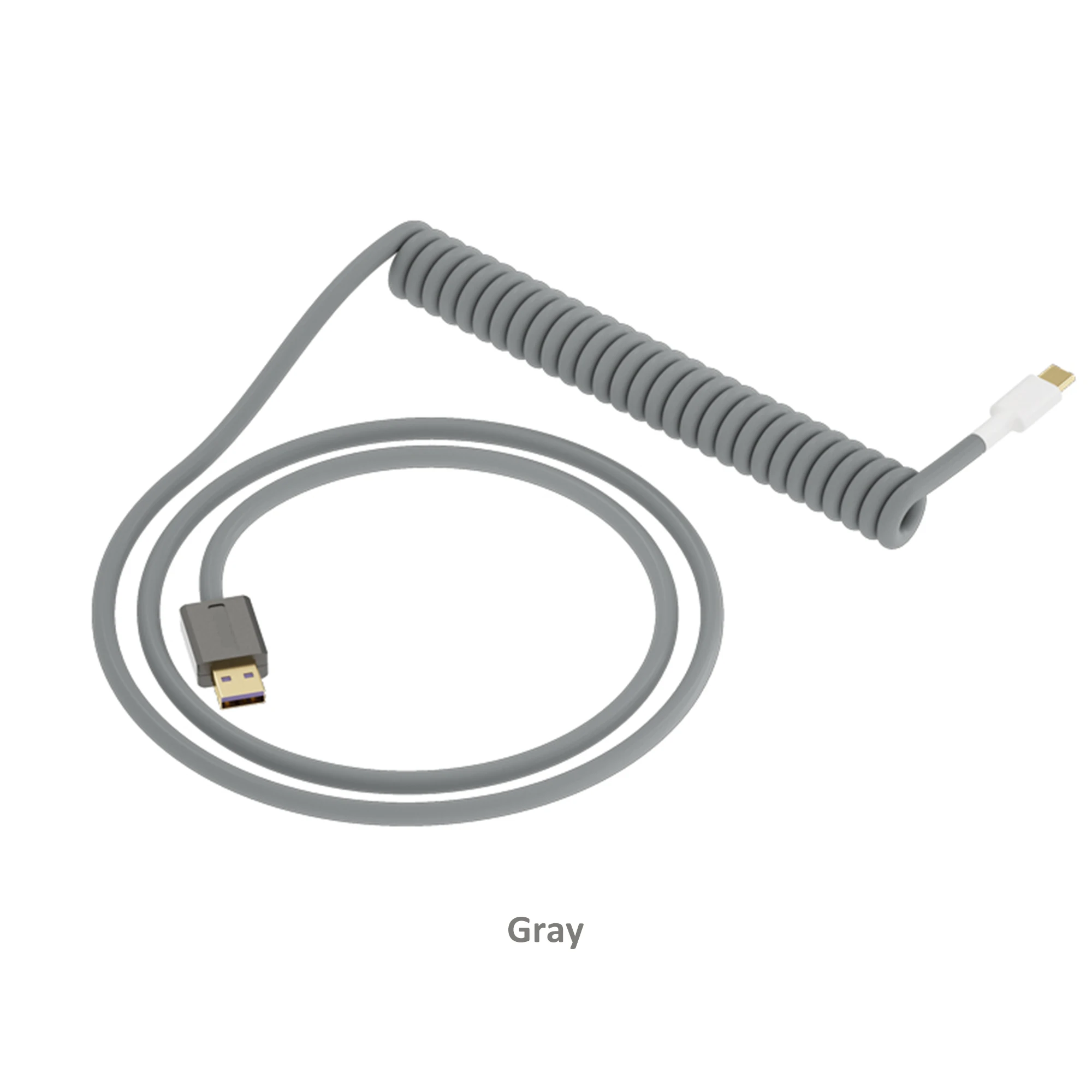 Soft Silicone Coiled Data Colorful Cable For Mechanical Keyboard Type-C to USB Gilded Connector OD 6mm
Soft Silicone Coiled Data Colorful Cable For Mechanical Keyboard Type-C to USB Gilded Connector OD 6mm